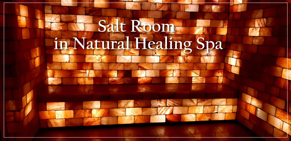 salt room in natural healing spa